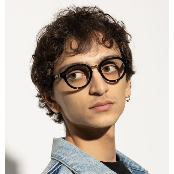 NEW VALENTINO EYEGLASSES ESSENTIAL-IV VLX-132B ROUND UNISEX BLACK EYEWEAR - Picture 3 of 5